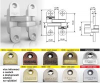 Петля скрытая левая Cemom W1078 (100кг) Античная бронза - Фото №3
