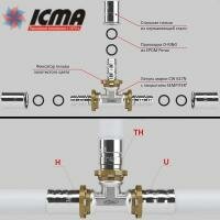 Тройник пресс 26x3/4"x26 внутренняя резьба ICMA (Арт.408) - Фото №3
